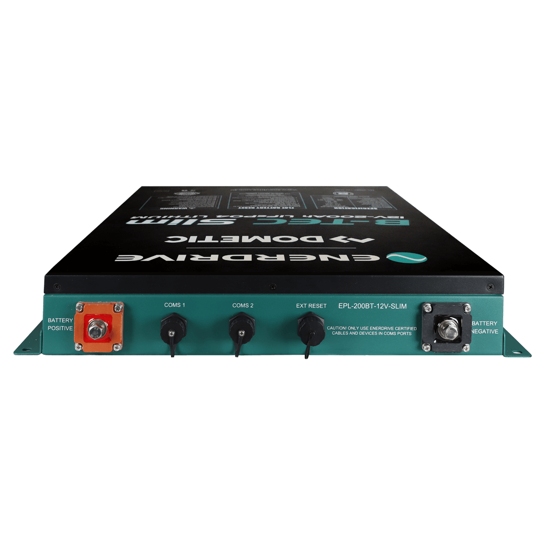 ENERDRIVE B-TEC 200AMP / 12V LIFEPO4 SLIM METAL CASE BATTERY EPL-200BT-12V-SLIM