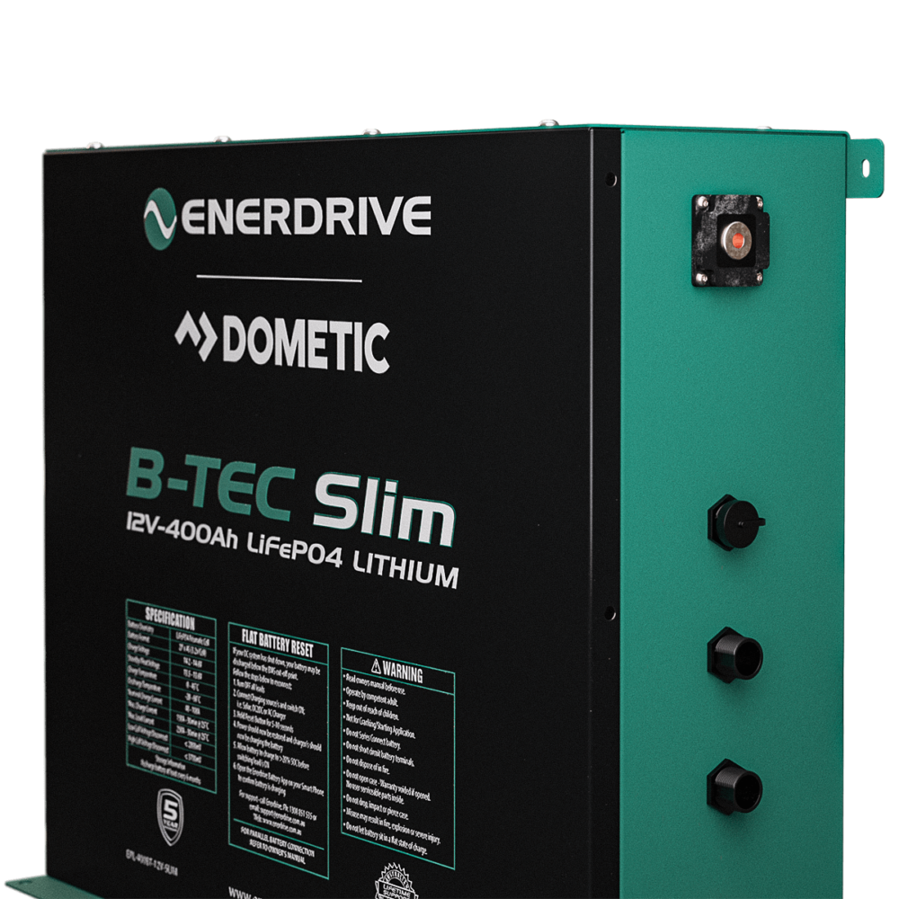 ENERDRIVE B-TEC 12V 400Ah SLIMLINE LITHIUM BATTERY EPL-400BTM-12V