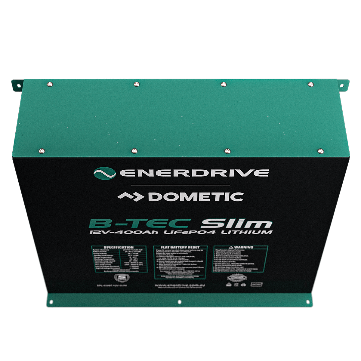 ENERDRIVE B-TEC 12V 400Ah SLIMLINE LITHIUM BATTERY EPL-400BTM-12V