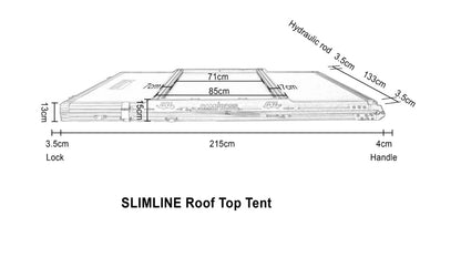 CAMPBOSS SLIMLINE ROOFTOP TENT