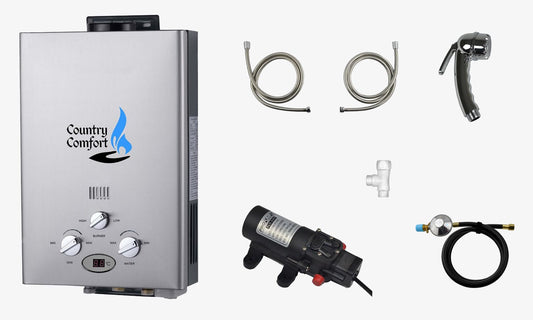 Country Comfort Portable LPG Water Heater & Shower