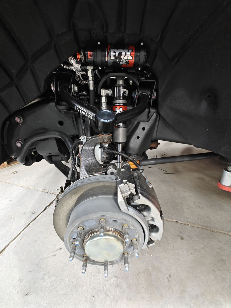 Fox reservoir shock and arms fitted to a ute