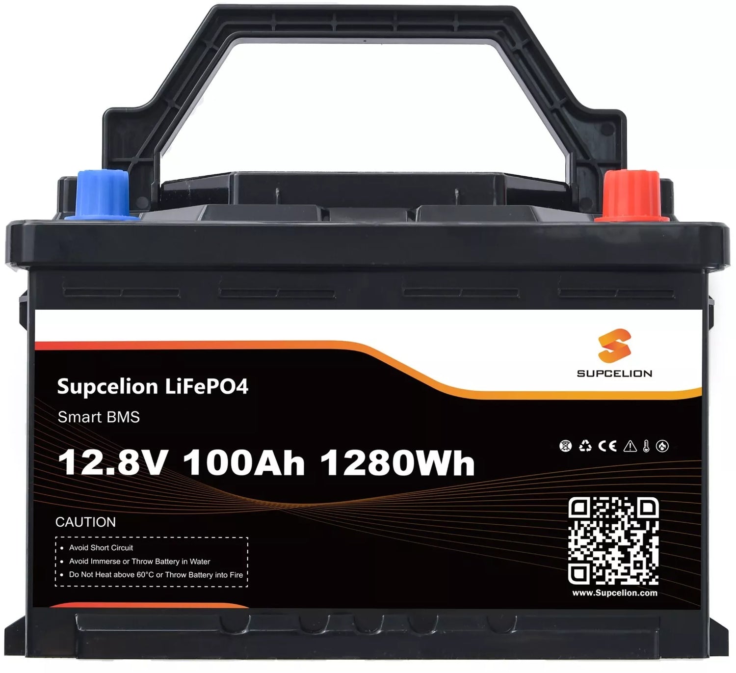 Supcelion 12.8V 100Ah Lithium Battery with Bluetooth